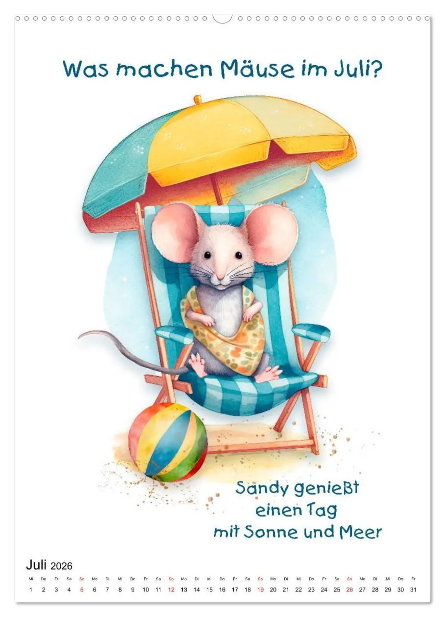 Bild: 9783516305890 | Die Mäusebande (Wandkalender 2026 DIN A2 hoch), CALVENDO...