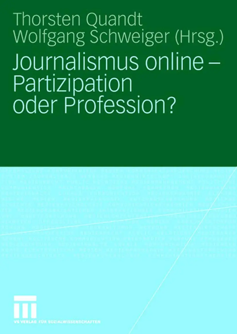 Cover: 9783531155890 | Journalismus online - Partizipation oder Profession? | Quandt (u. a.)