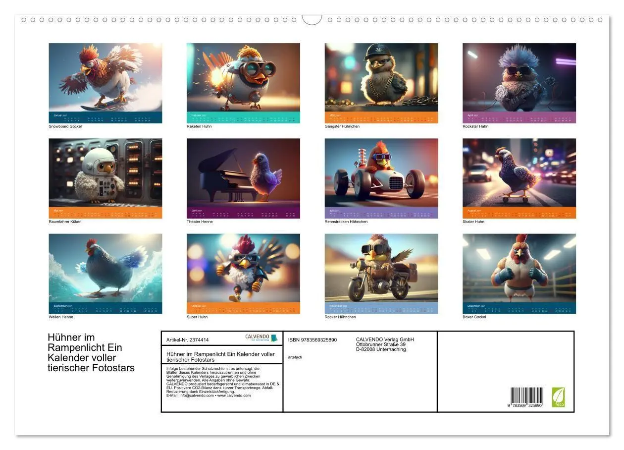 Bild: 9783569325890 | Hühner im Rampenlicht Ein Kalender voller tierischer Fotostars...