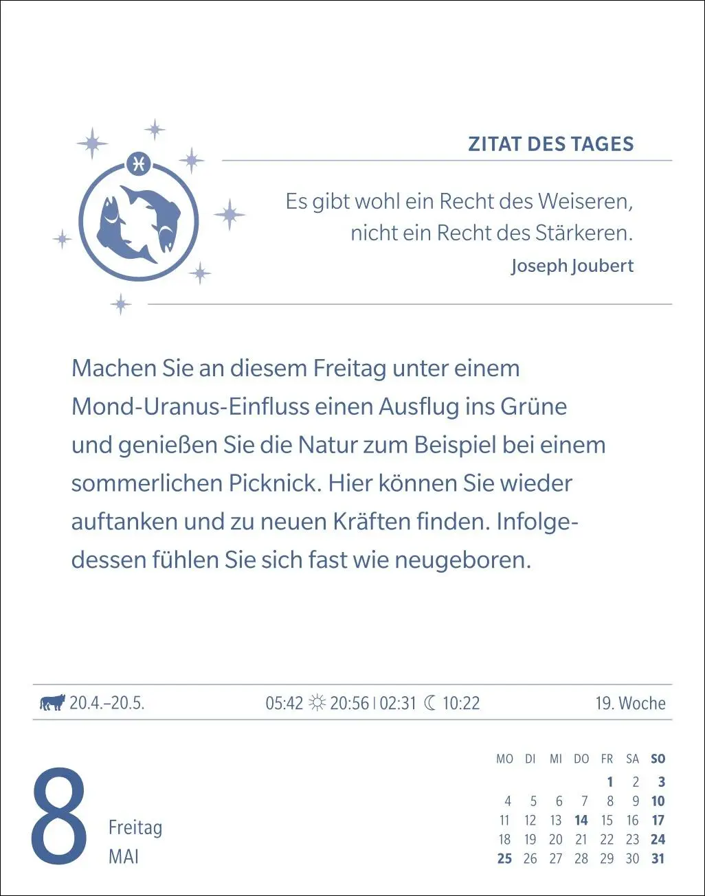 Bild: 9783840035890 | Fische Sternzeichenkalender 2026 - Tagesabreißkalender - Ihr...