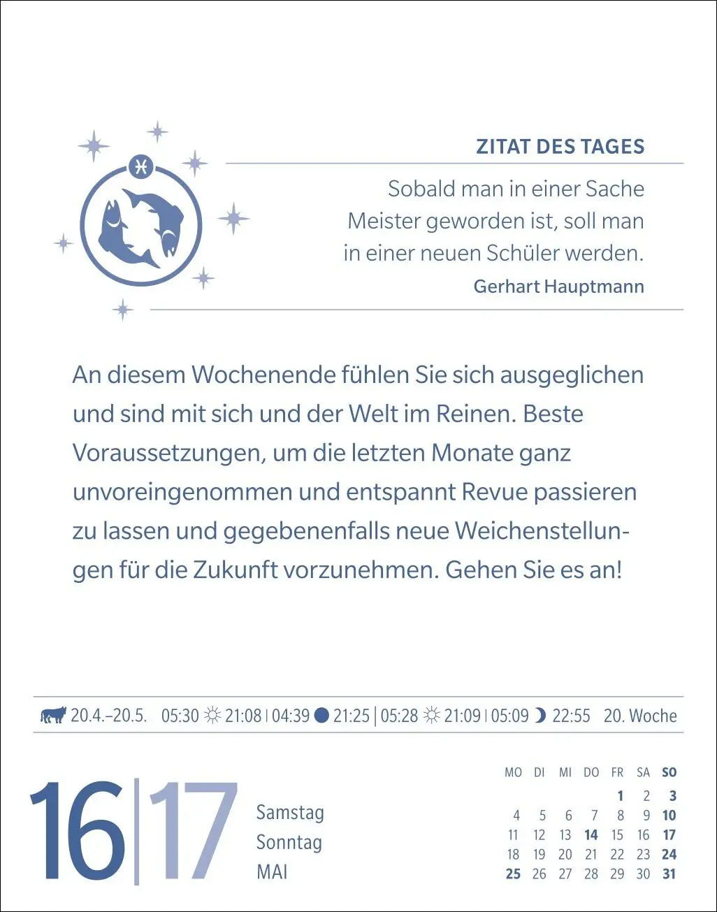 Bild: 9783840035890 | Fische Sternzeichenkalender 2026 - Tagesabreißkalender - Ihr...