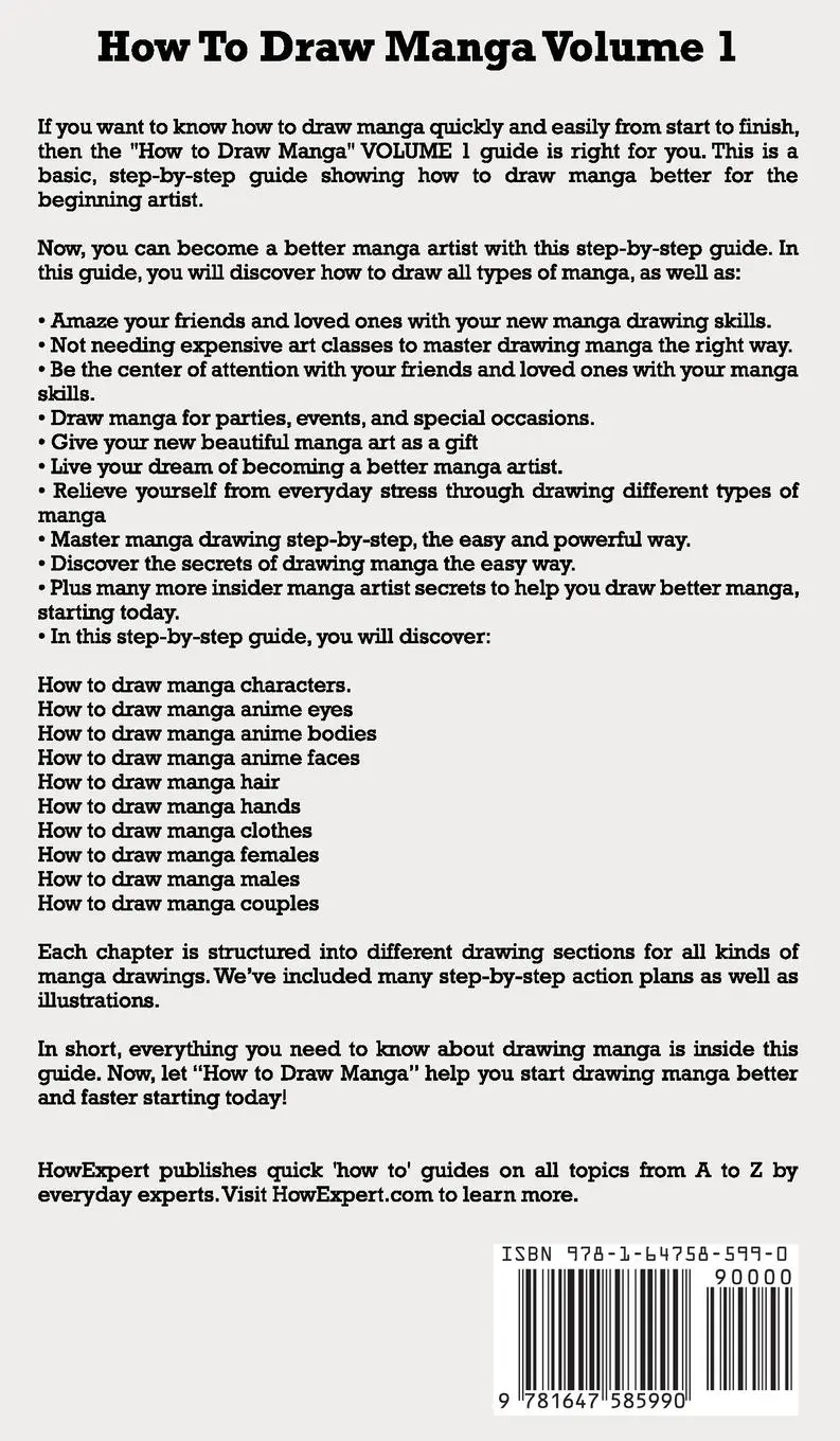 Rückseite: 9781647585990 | How To Draw Manga Volume 1 | Your Step By Step Guide To Drawing Manga