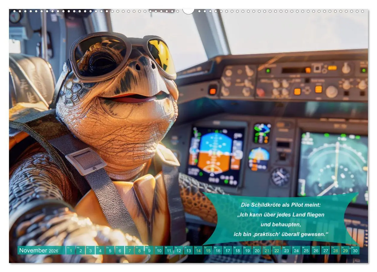 Bild: 9783457375990 | Der tierisch lustige Piloten-Kalender (hochwertiger Premium...