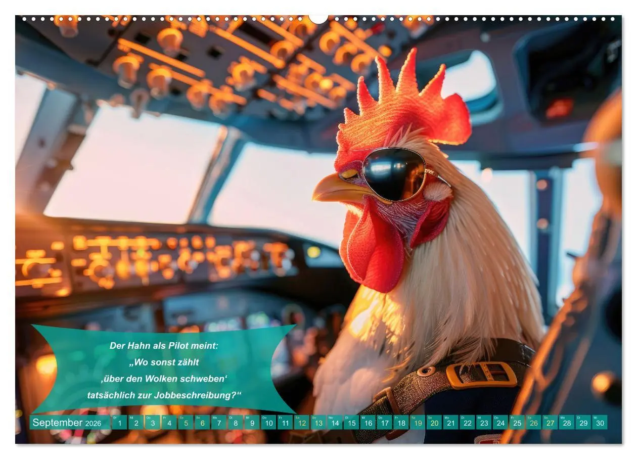 Bild: 9783457375990 | Der tierisch lustige Piloten-Kalender (hochwertiger Premium...