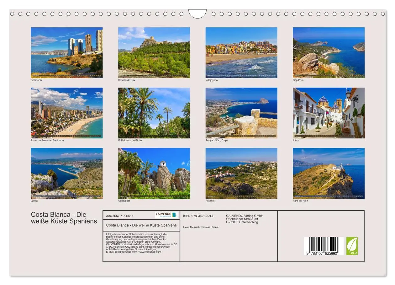 Bild: 9783457825990 | Costa Blanca - Die weiße Küste Spaniens (Wandkalender 2026 DIN A3...
