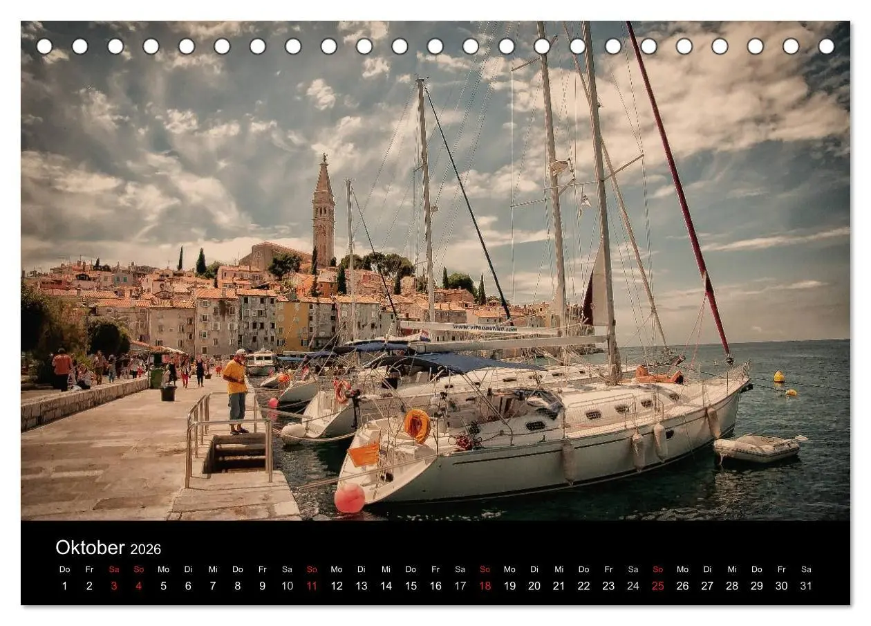 Bild: 9783516155990 | Rovinj Impressionen (Tischkalender 2026 DIN A5 quer), CALVENDO...