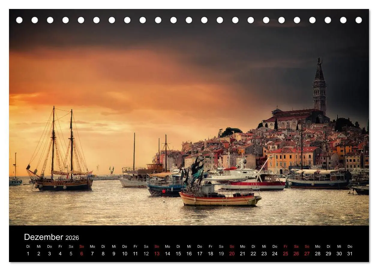 Bild: 9783516155990 | Rovinj Impressionen (Tischkalender 2026 DIN A5 quer), CALVENDO...