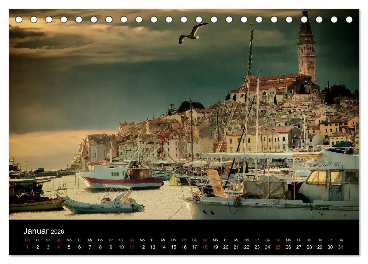 Bild: 9783516155990 | Rovinj Impressionen (Tischkalender 2026 DIN A5 quer), CALVENDO...