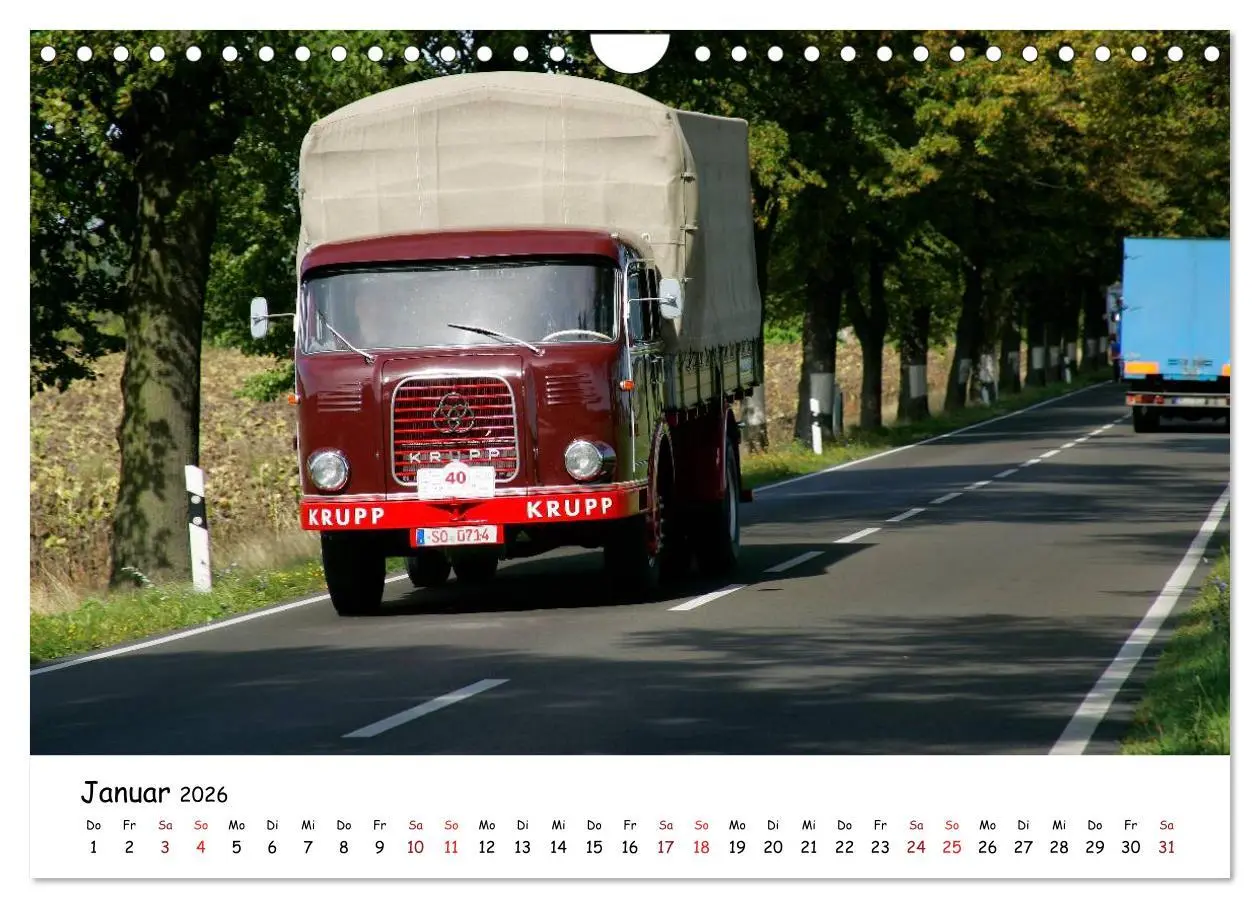 Bild: 9783516225990 | Klassische Lastkraftwagen (Wandkalender 2026 DIN A4 quer), CALVENDO...