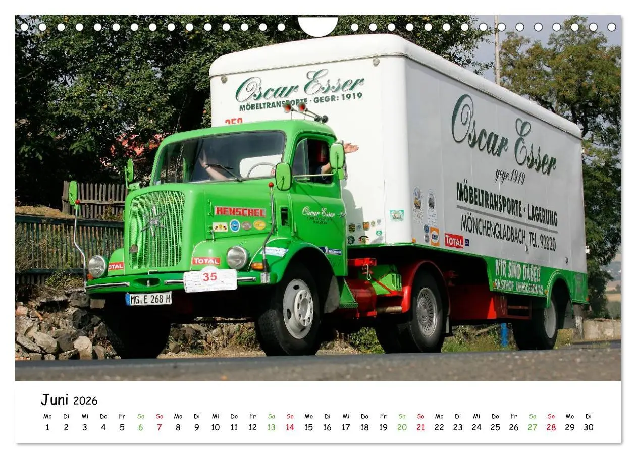 Bild: 9783516225990 | Klassische Lastkraftwagen (Wandkalender 2026 DIN A4 quer), CALVENDO...