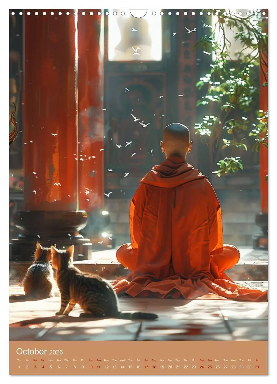 Bild: 9783516535990 | Zen in Orange (Wall Calendar 2026 DIN A3 portrait), CALVENDO 12...
