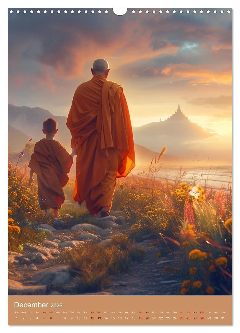 Bild: 9783516535990 | Zen in Orange (Wall Calendar 2026 DIN A3 portrait), CALVENDO 12...