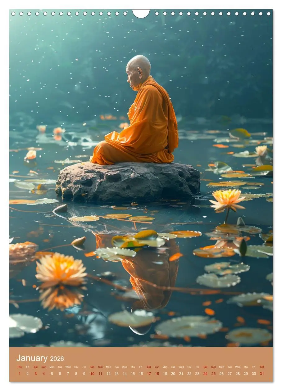 Bild: 9783516535990 | Zen in Orange (Wall Calendar 2026 DIN A3 portrait), CALVENDO 12...