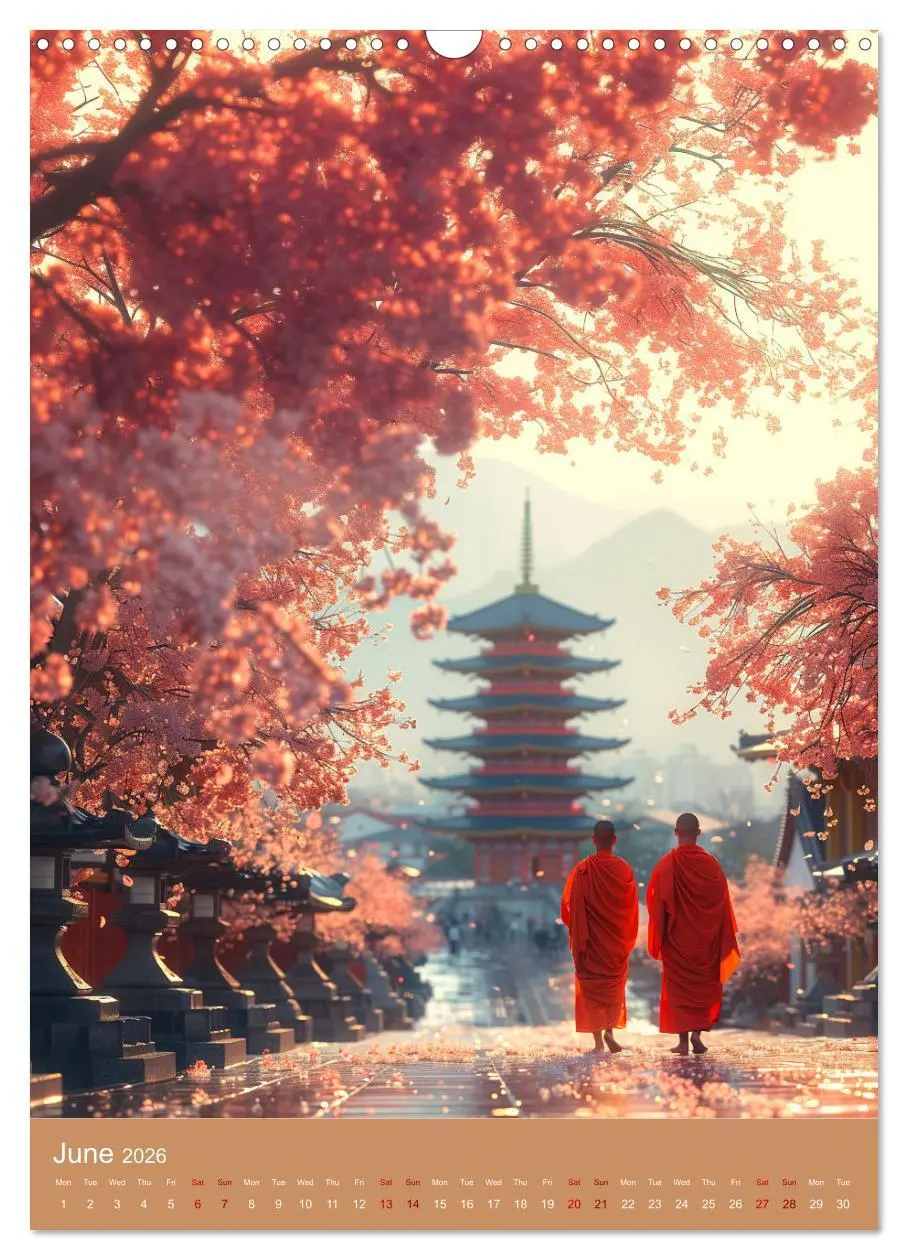 Bild: 9783516535990 | Zen in Orange (Wall Calendar 2026 DIN A3 portrait), CALVENDO 12...