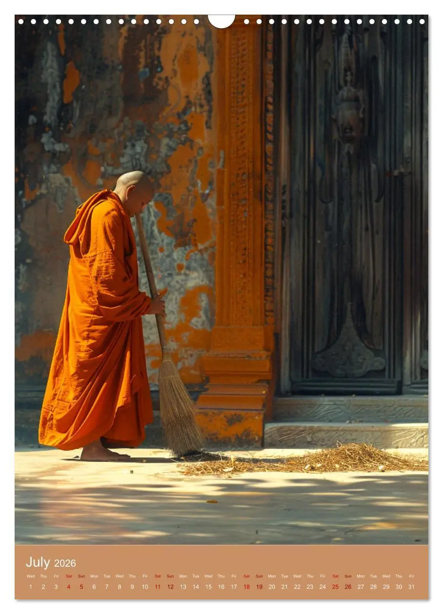 Bild: 9783516535990 | Zen in Orange (Wall Calendar 2026 DIN A3 portrait), CALVENDO 12...