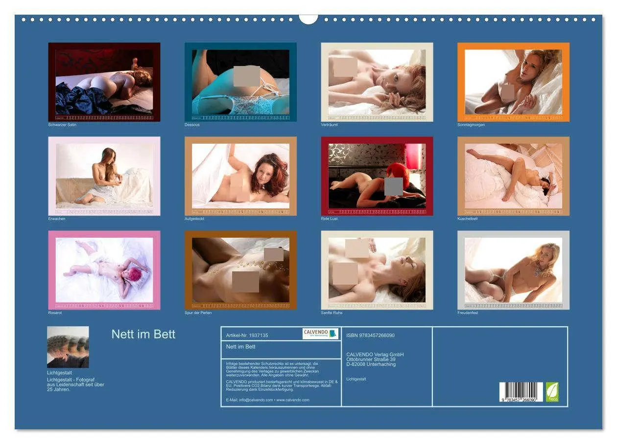 Bild: 9783457266090 | Nett im Bett (Wandkalender 2026 DIN A2 quer), CALVENDO Monatskalender