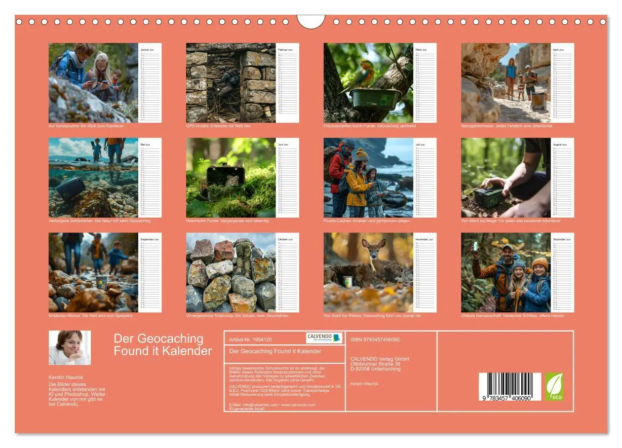 Bild: 9783457406090 | Der Geocaching Found it Kalender (Wandkalender 2026 DIN A3 quer),...