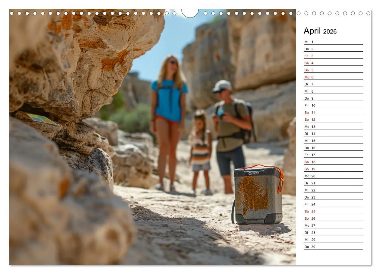 Bild: 9783457406090 | Der Geocaching Found it Kalender (Wandkalender 2026 DIN A3 quer),...
