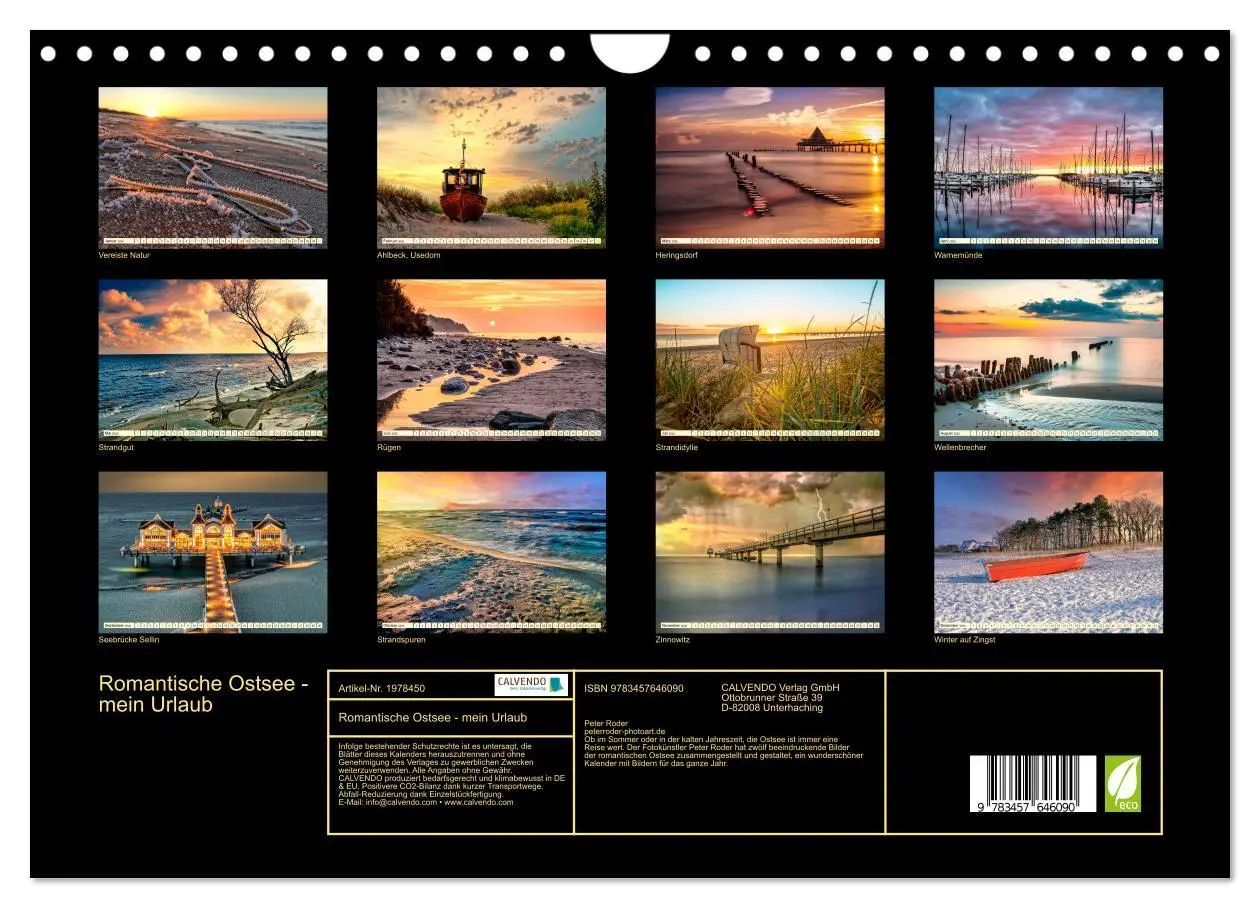 Bild: 9783457646090 | Romantische Ostsee - mein Urlaub (Wandkalender 2026 DIN A4 quer),...