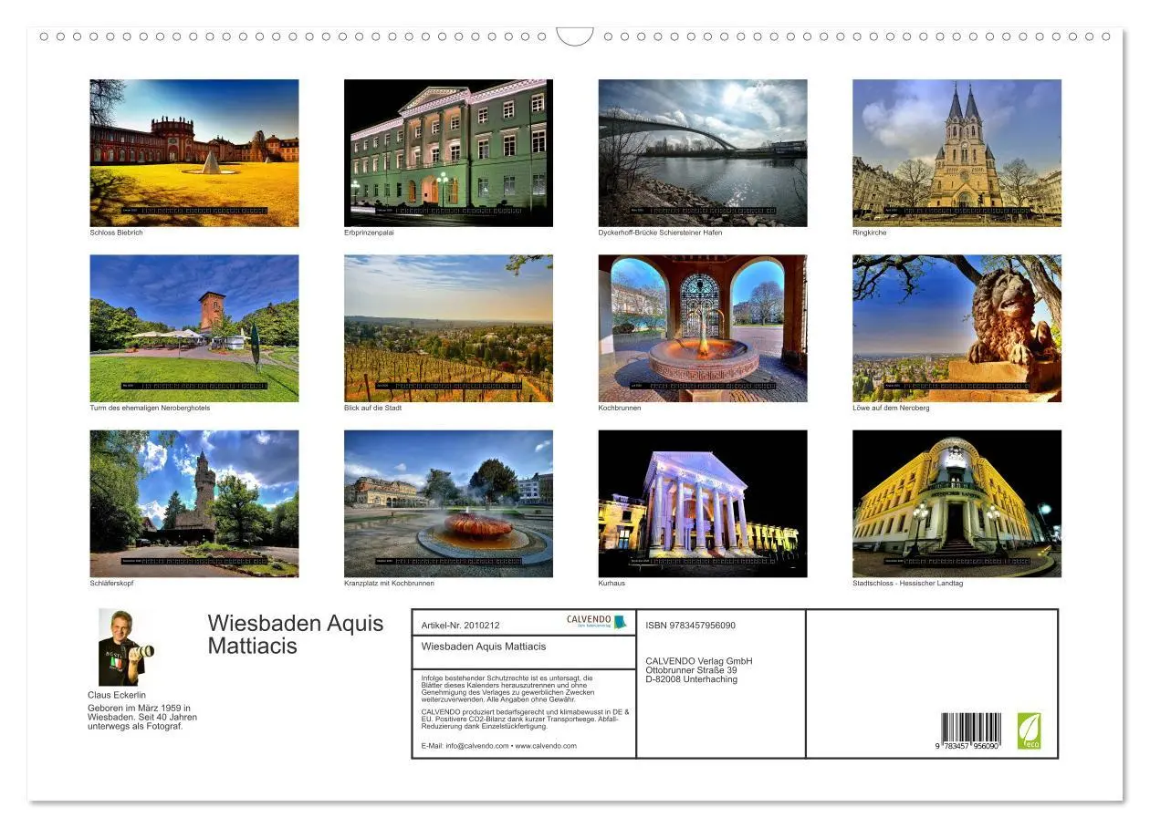 Bild: 9783457956090 | Wiesbaden Aquis Mattiacis (Wandkalender 2026 DIN A2 quer), CALVENDO...