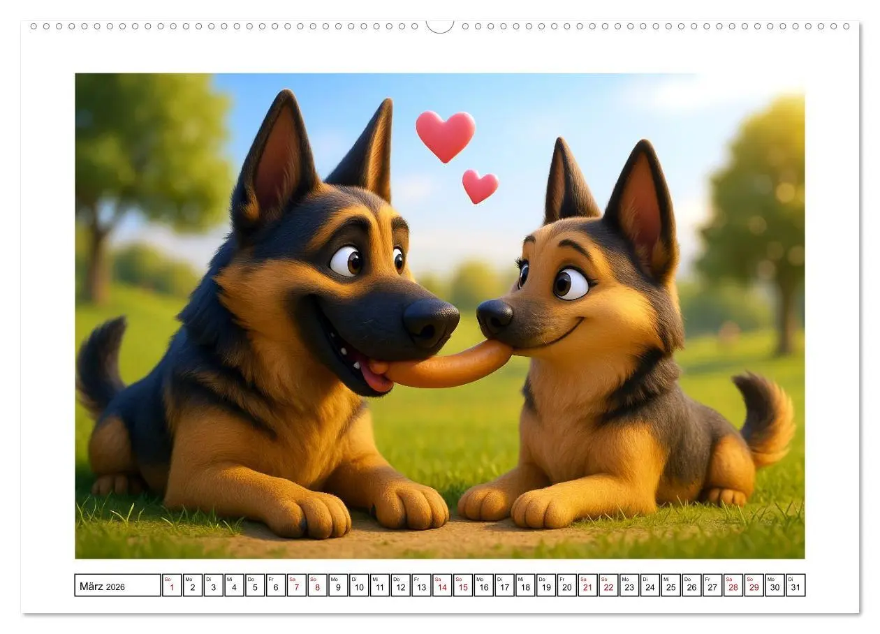 Bild: 9783516596090 | Schäferhund im fröhlichen Dienst (Wandkalender 2026 DIN A2 quer),...