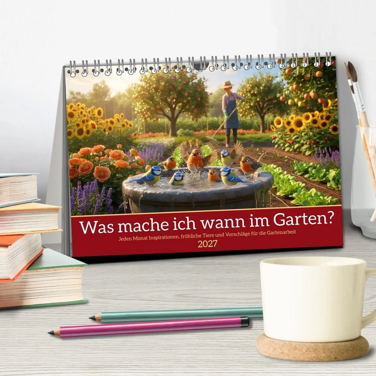 Bild: 9783594266090 | Was mache ich wann im Garten (Tischkalender 2027 DIN A5 quer),...