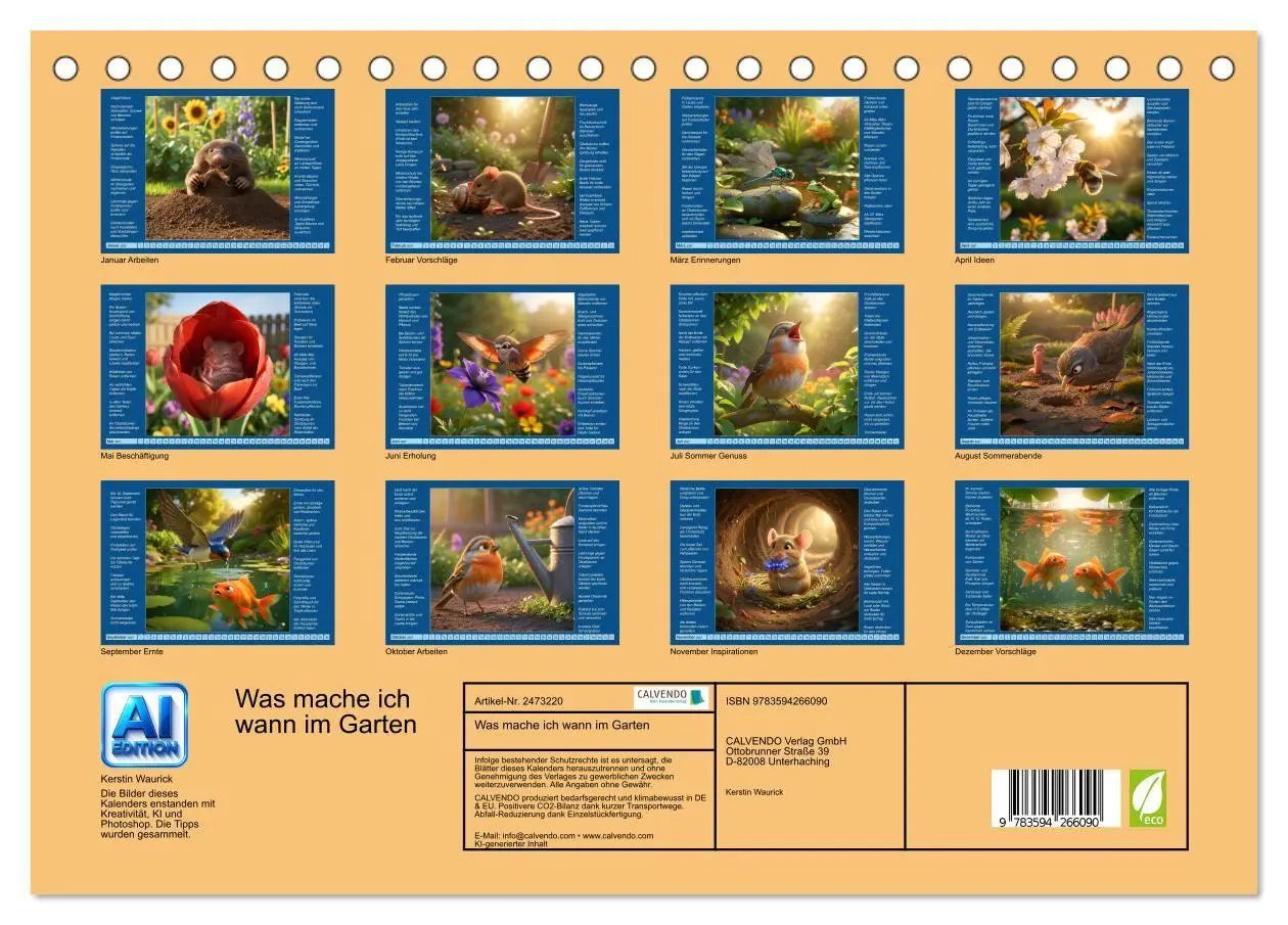Bild: 9783594266090 | Was mache ich wann im Garten (Tischkalender 2027 DIN A5 quer),...