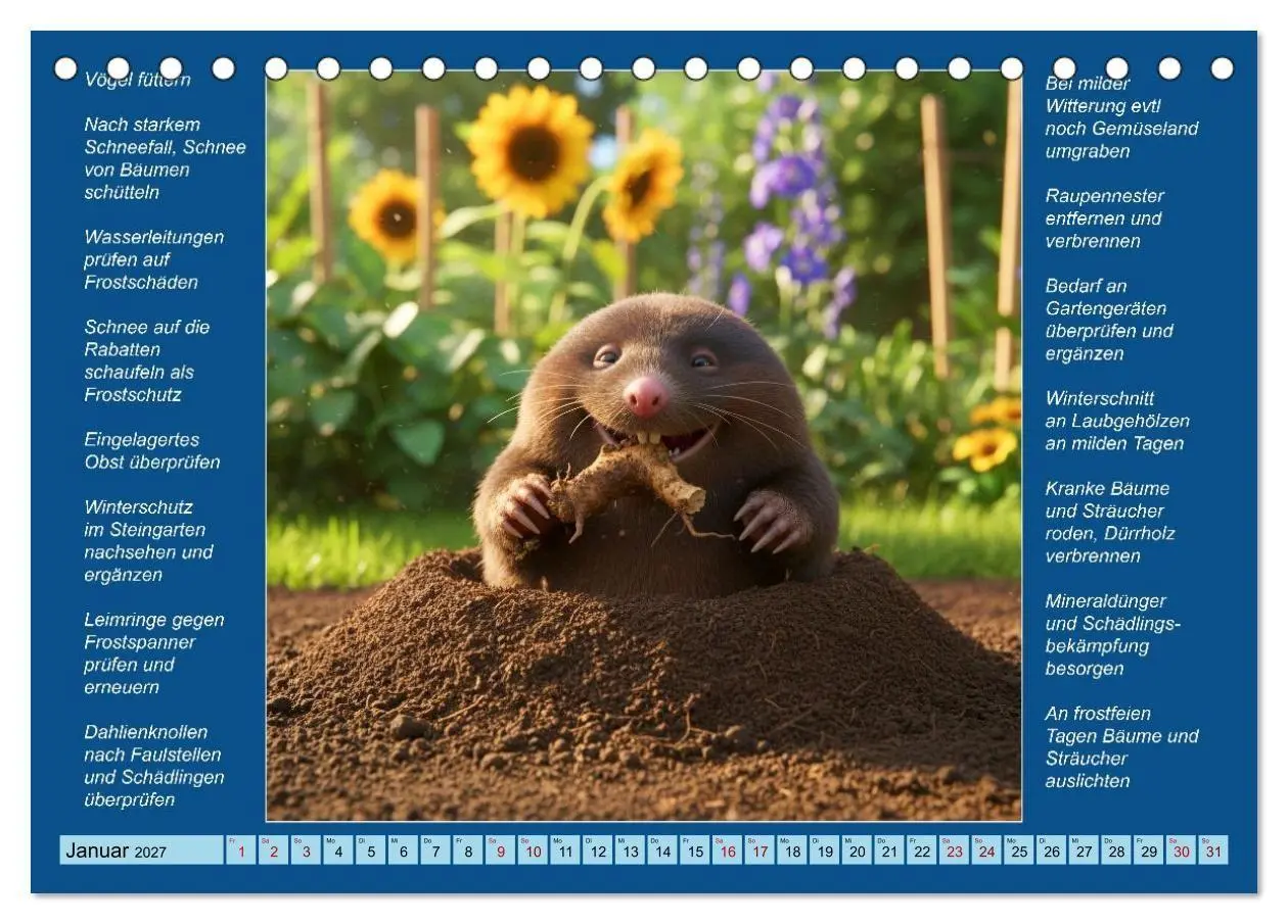 Bild: 9783594266090 | Was mache ich wann im Garten (Tischkalender 2027 DIN A5 quer),...