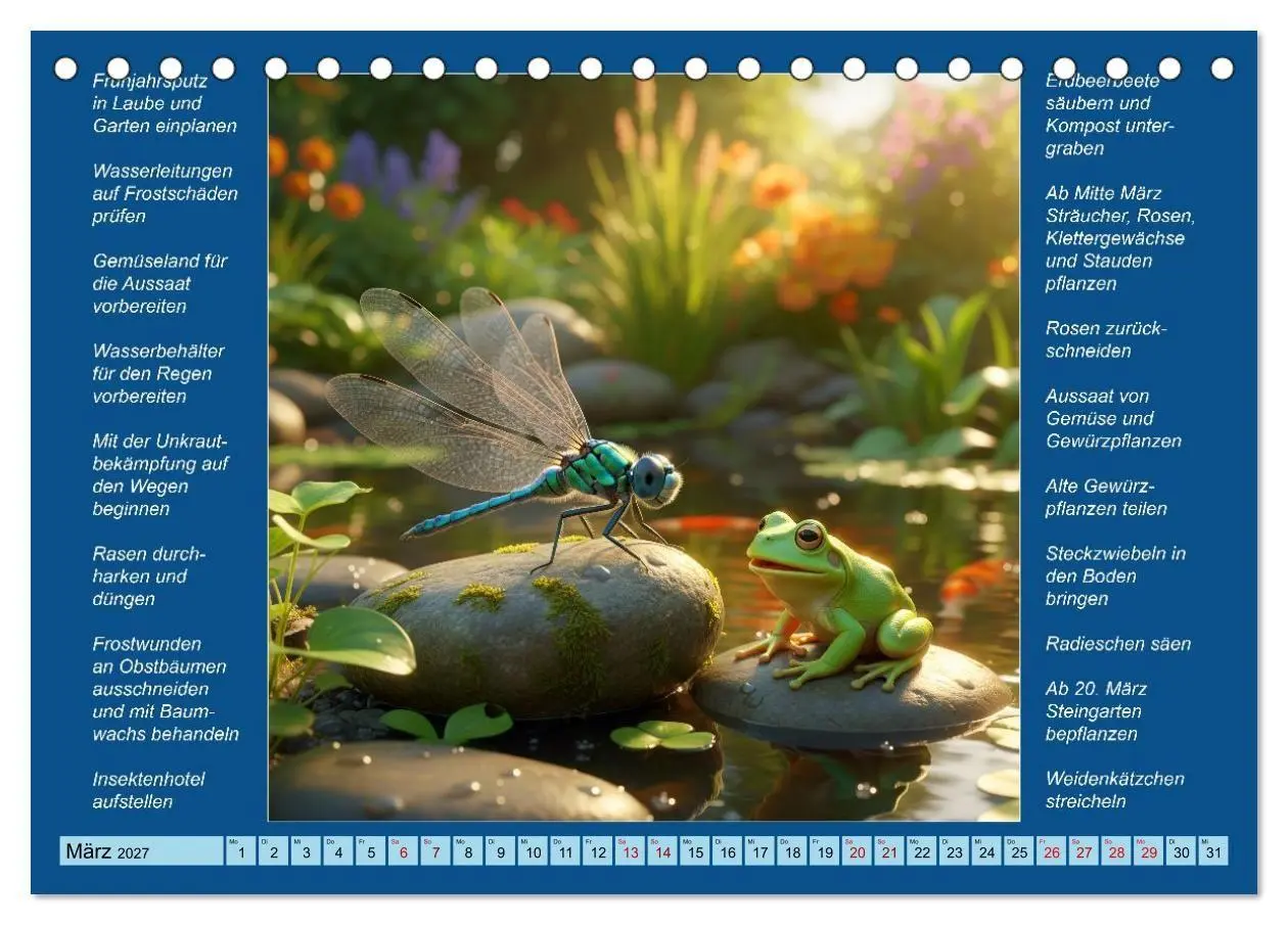 Bild: 9783594266090 | Was mache ich wann im Garten (Tischkalender 2027 DIN A5 quer),...