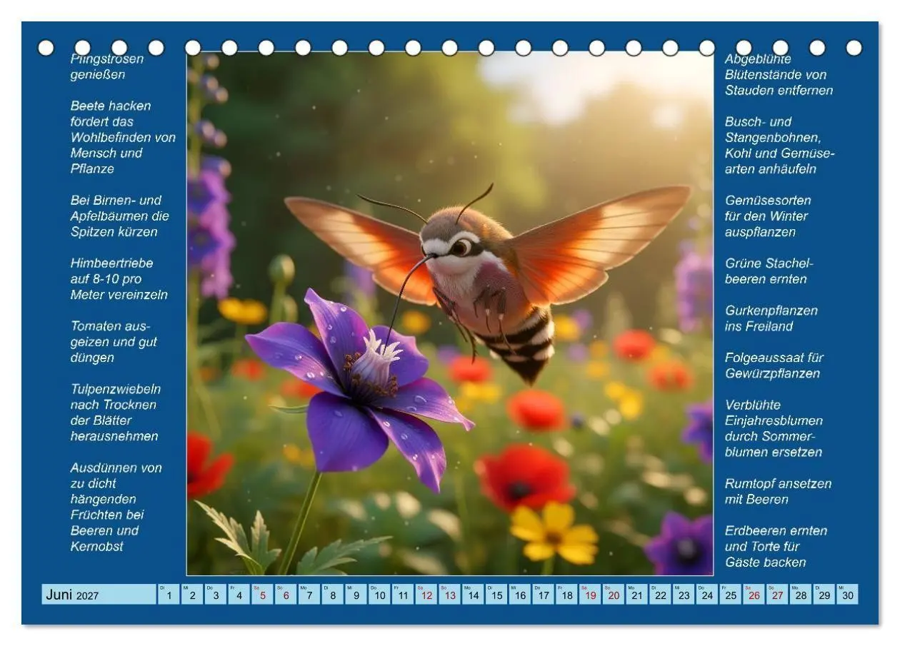 Bild: 9783594266090 | Was mache ich wann im Garten (Tischkalender 2027 DIN A5 quer),...