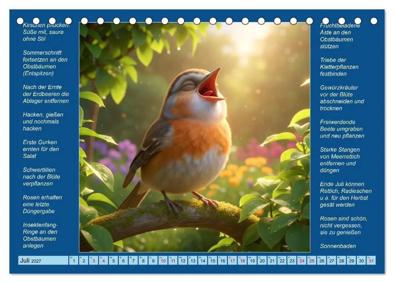 Bild: 9783594266090 | Was mache ich wann im Garten (Tischkalender 2027 DIN A5 quer),...