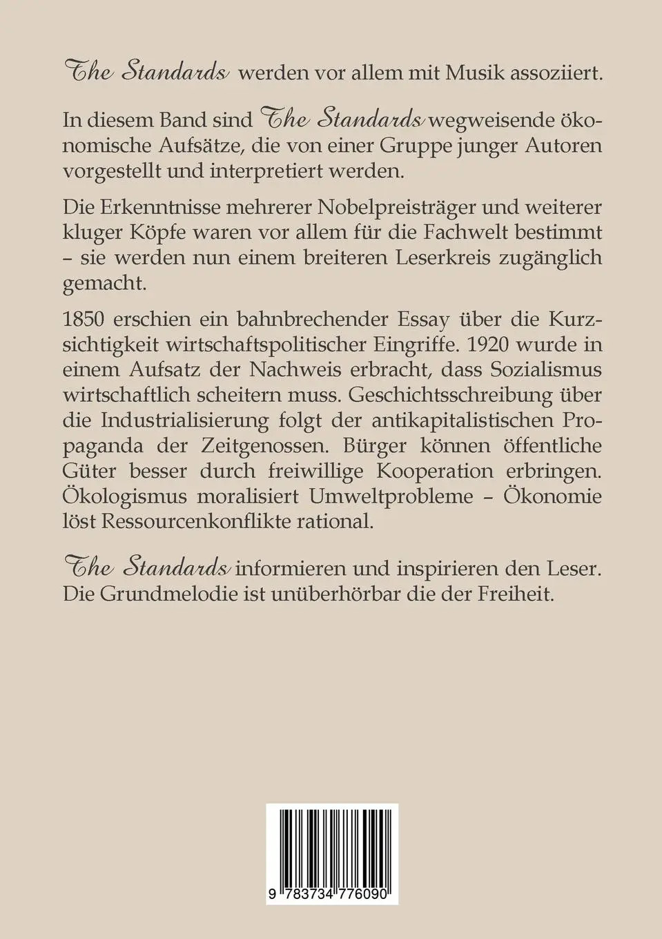 Rückseite: 9783734776090 | The Standards | Klassisch liberale Aufsätze neu interpretiert | Buch