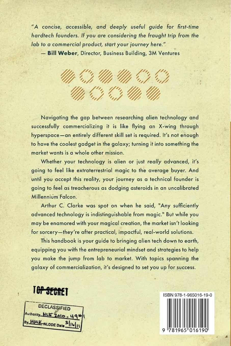 Rückseite: 9781965016190 | The Handbook for Commercializing Alien Technology | Timothy Raines