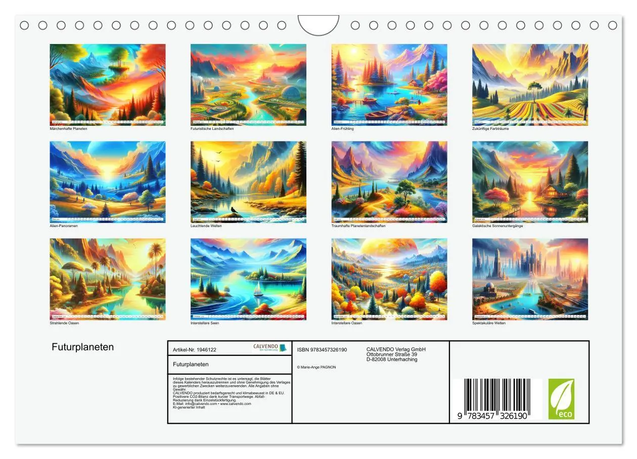 Bild: 9783457326190 | Futurplaneten (Wandkalender 2026 DIN A4 quer), CALVENDO Monatskalender