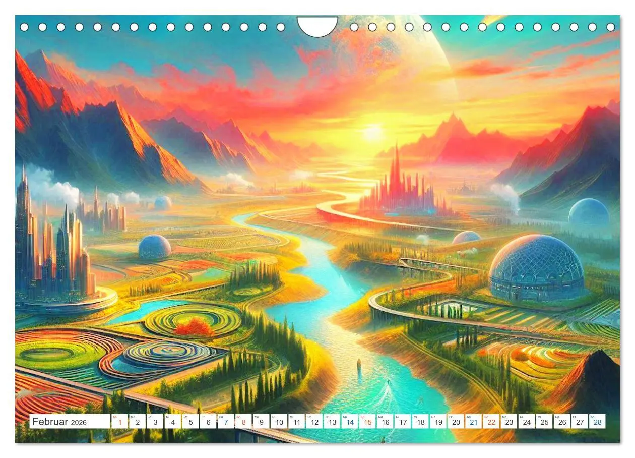 Bild: 9783457326190 | Futurplaneten (Wandkalender 2026 DIN A4 quer), CALVENDO Monatskalender