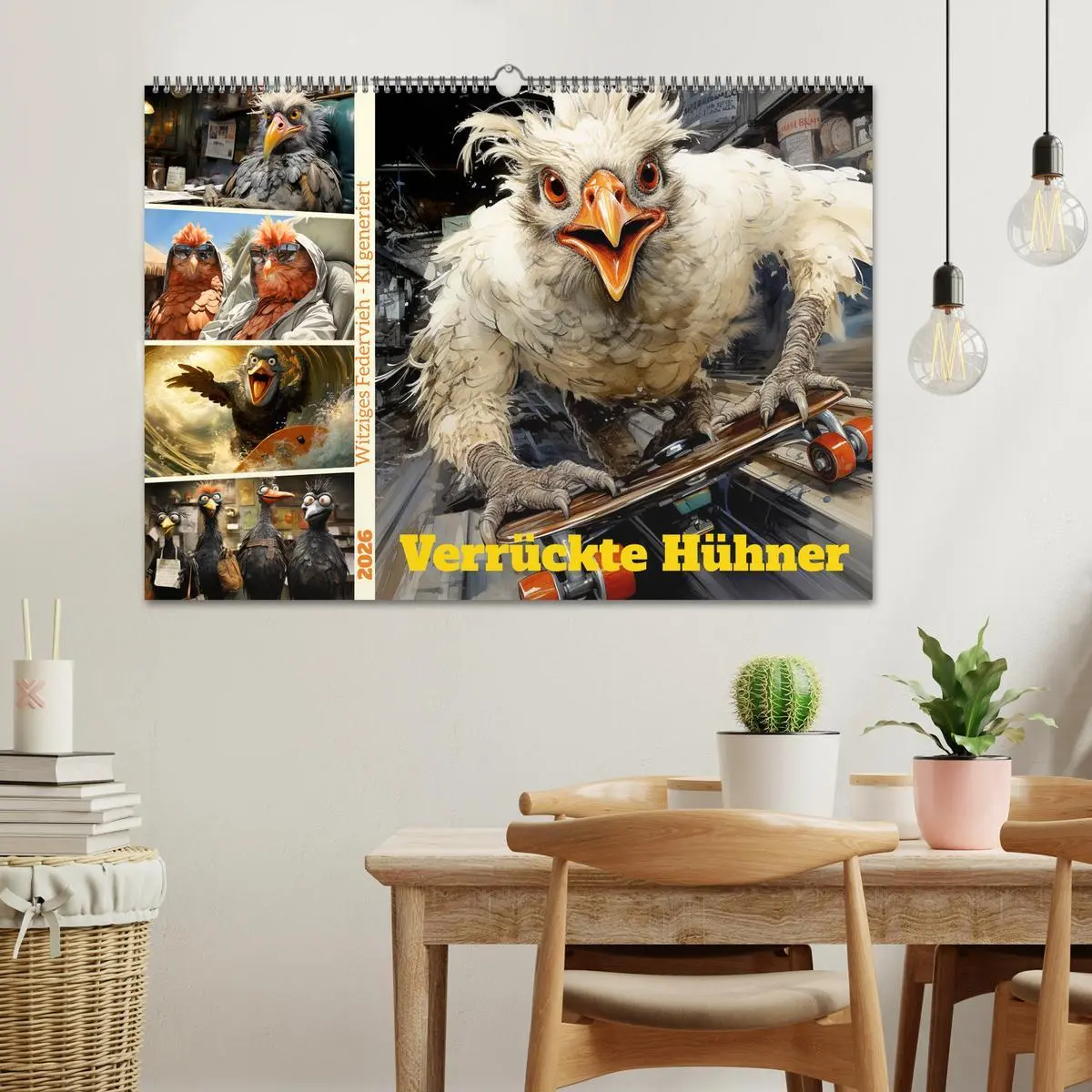 Bild: 9783457496190 | Verrückte Hühner (Wandkalender 2026 DIN A2 quer), CALVENDO...