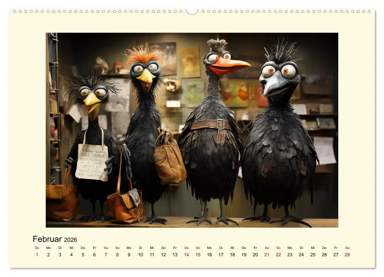 Bild: 9783457496190 | Verrückte Hühner (Wandkalender 2026 DIN A2 quer), CALVENDO...