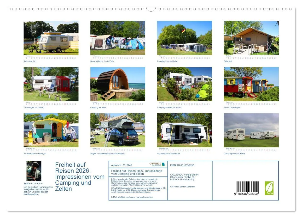 Bild: 9783516036190 | Freiheit auf Reisen 2026. Impressionen vom Camping und Zelten...