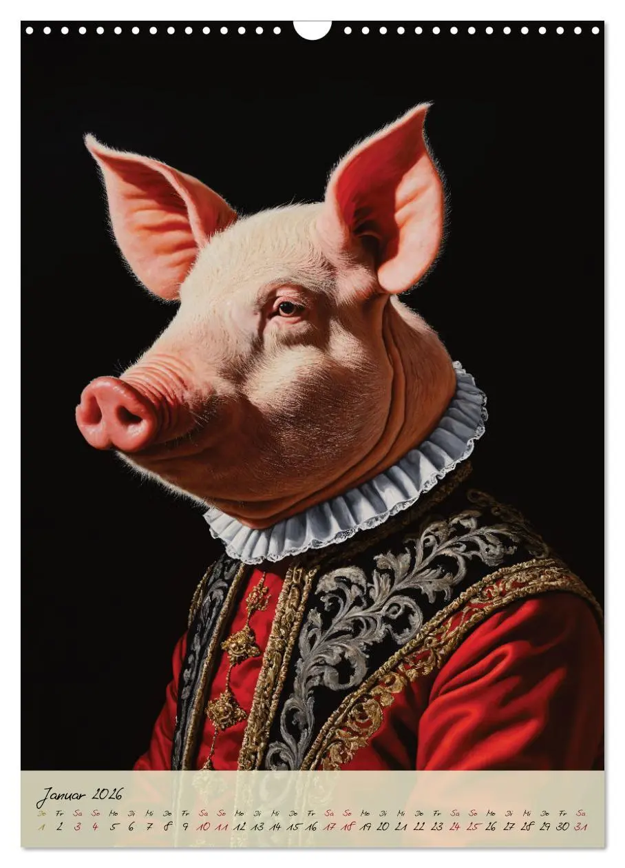 Bild: 9783516276190 | Barocke Tierportraits - Kunst und Klassik (Wandkalender 2026 DIN A3...