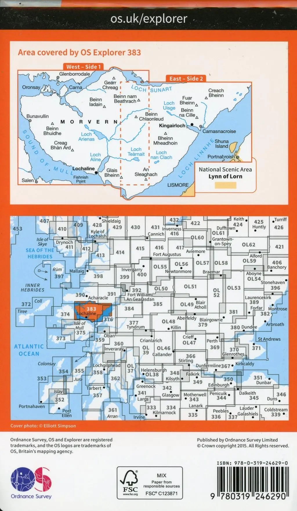 Bild: 9780319246290 | Morvern and Lochaline | Ordnance Survey | (Land-)Karte | Englisch