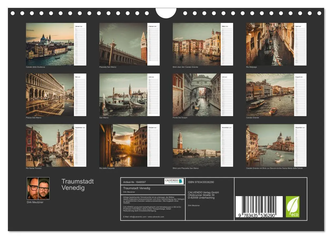 Bild: 9783435536290 | Traumstadt Venedig (Wandkalender 2025 DIN A4 quer), CALVENDO...