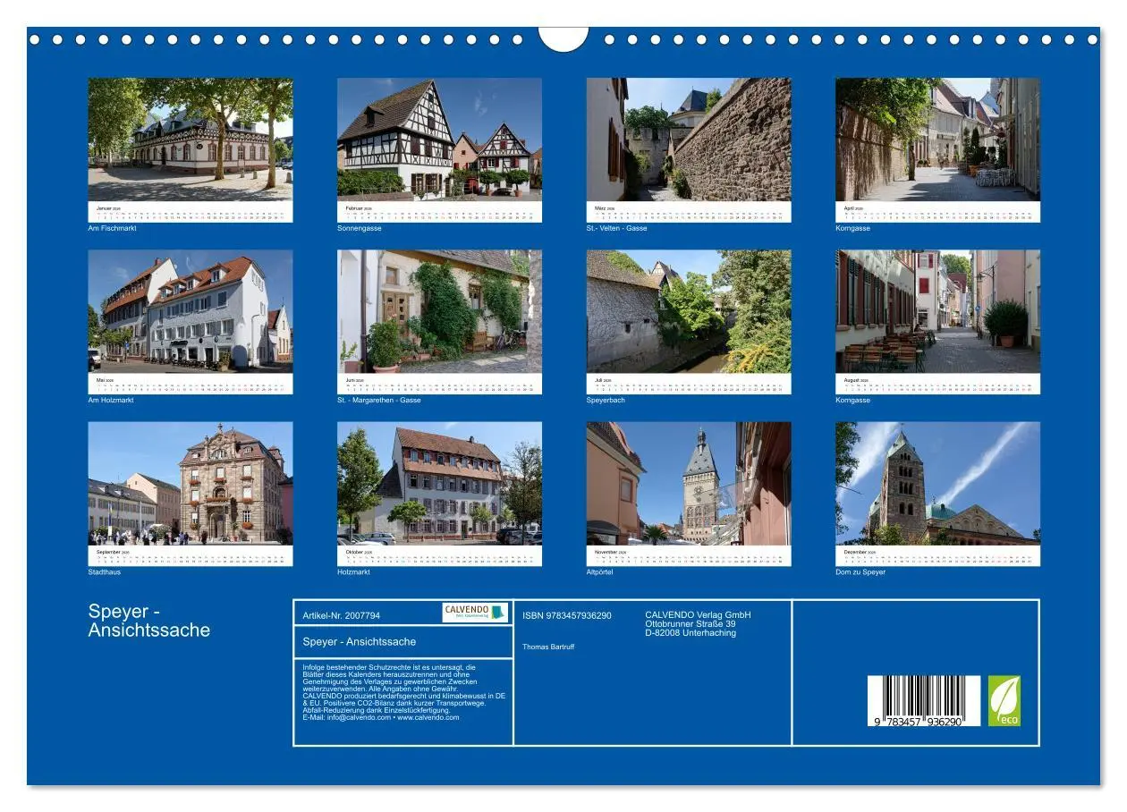 Bild: 9783457936290 | Speyer - Ansichtssache (Wandkalender 2026 DIN A3 quer), CALVENDO...