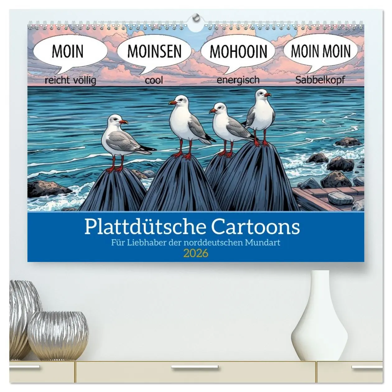 Cover: 9783516646290 | Plattdütsche Cartoons (hochwertiger Premium Wandkalender 2026 DIN...