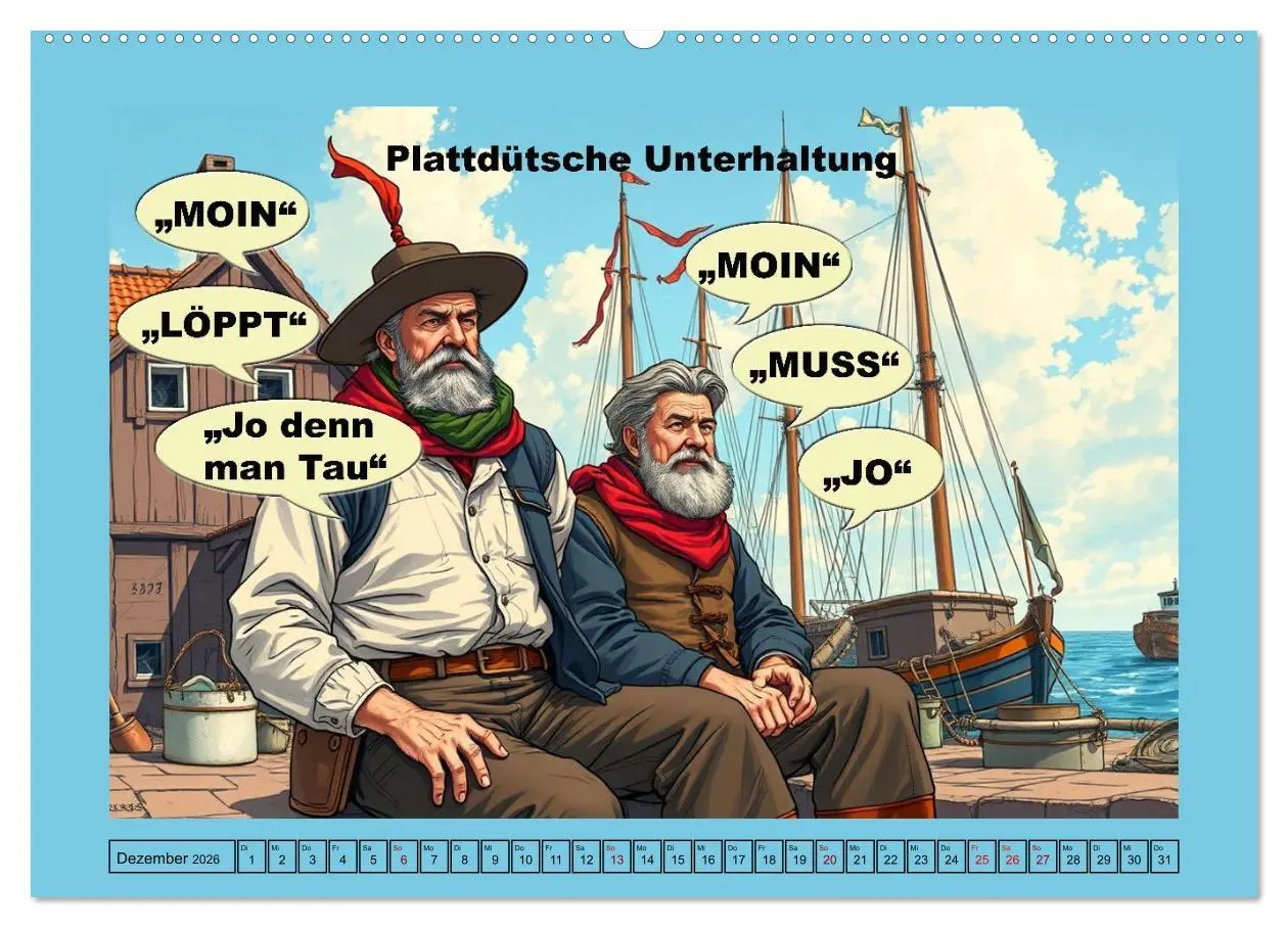 Bild: 9783516646290 | Plattdütsche Cartoons (hochwertiger Premium Wandkalender 2026 DIN...