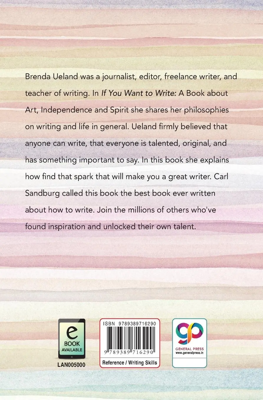 Rückseite: 9789389716290 | If You Want to Write | Brenda Ueland | Taschenbuch | Englisch | 2020