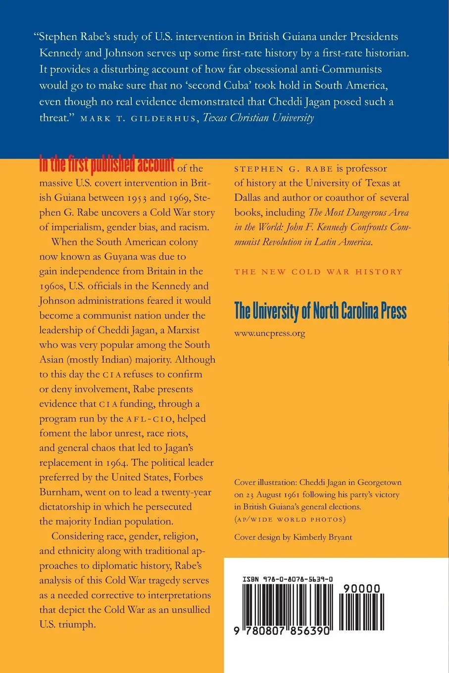 Rückseite: 9780807856390 | U.S. Intervention in British Guiana | A Cold War Story | Rabe | Buch