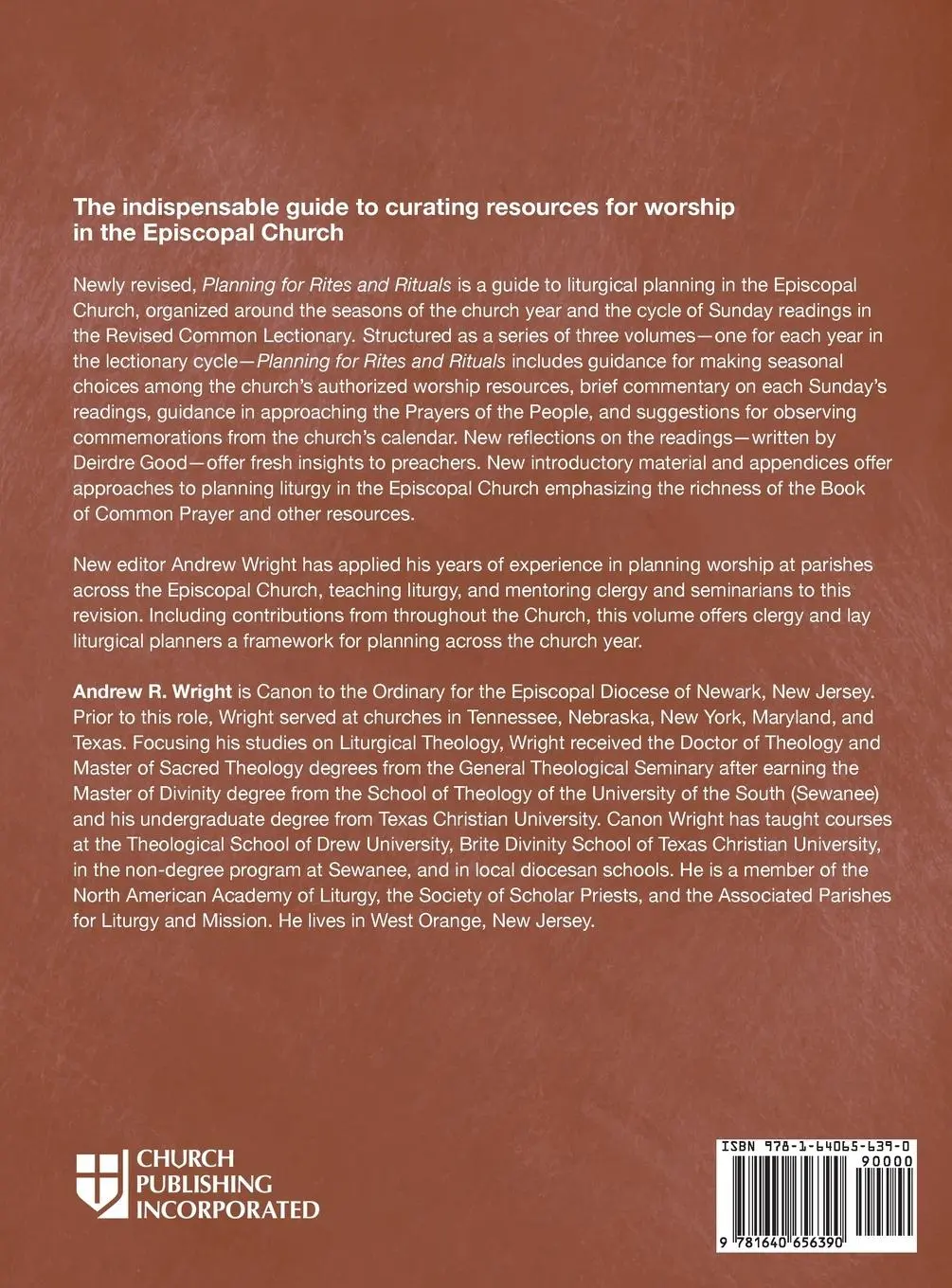 Rückseite: 9781640656390 | Planning Rites and Rituals | A Resource for Episcopal Worship: Year B