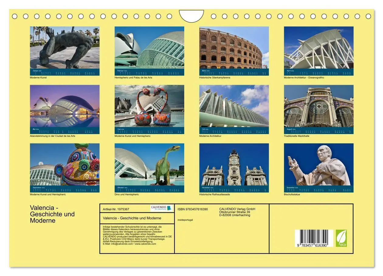 Bild: 9783457616390 | Valencia - Geschichte und Moderne (Wandkalender 2026 DIN A4 quer),...