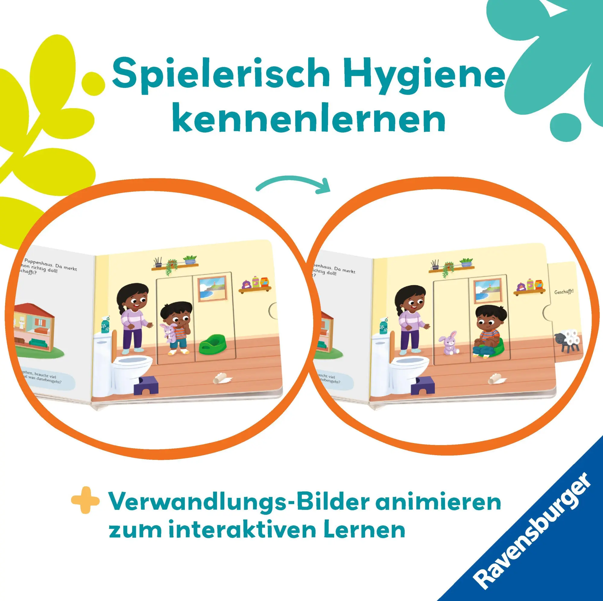 Bild: 9783473456390 | Play+ Mein erstes Schiebebuch Baden, waschen, Zähne putzen - ab 18...