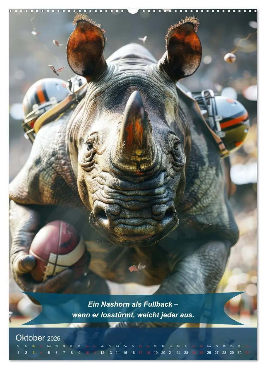 Bild: 9783516256390 | American Football mit tierischem Humor (hochwertiger Premium...